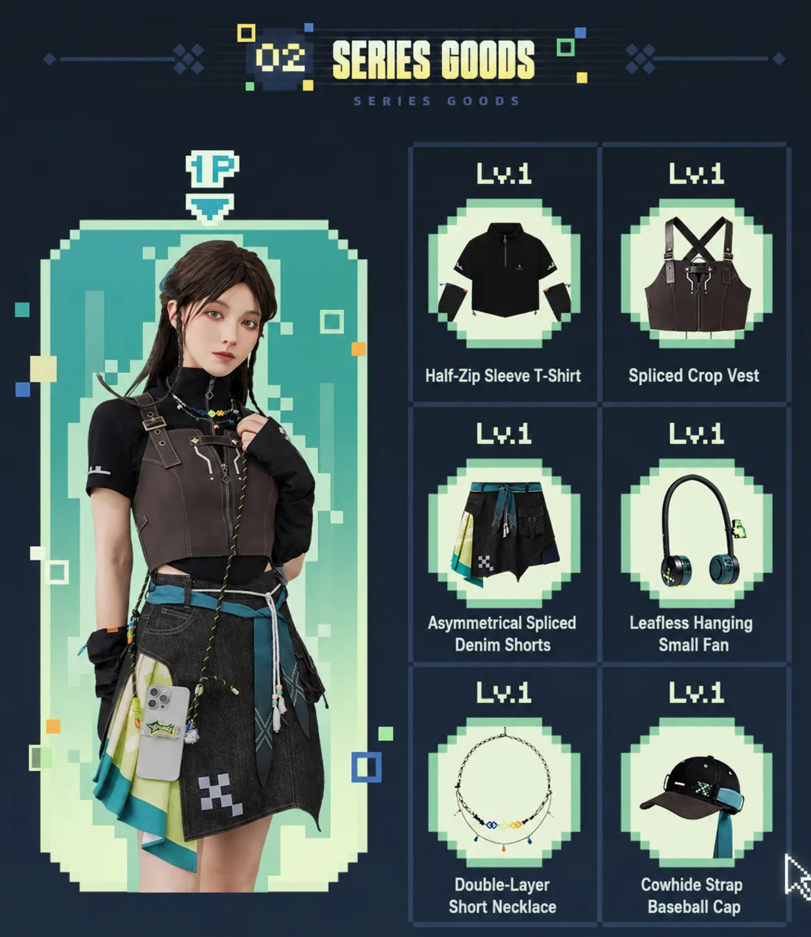 Necklace chain structure and layered design details