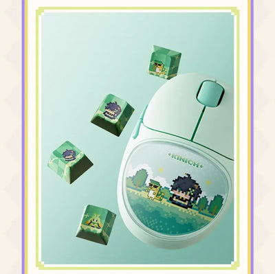 Genshin Impact Kinich embroidery sticker set specifications with hook and loop backing design