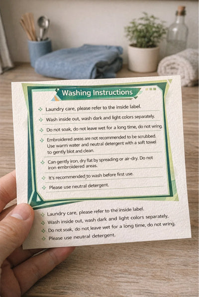 Genshin Impact Kinich Impression T-Shirt washing instructions and garment care guide