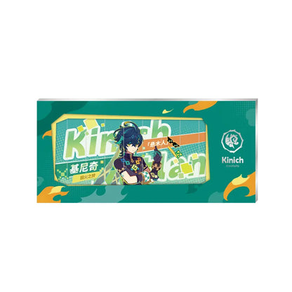 Genshin Kinich raffle ticket from the Nation of Pyro Series featuring collectible layered card design and Natlan themed artwork