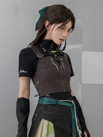 Kinich themed vest featuring contrast colors and character inspired details