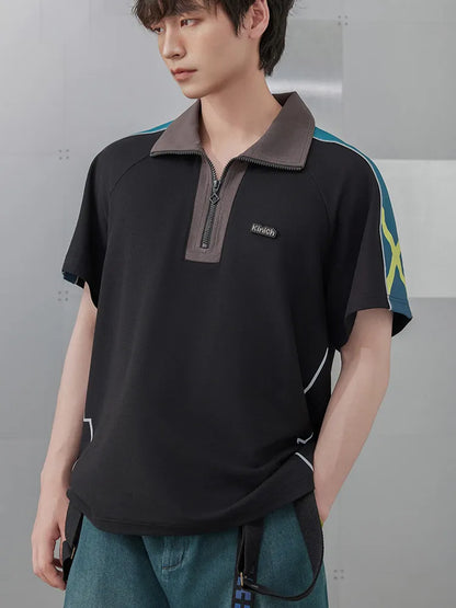 Genshin Impact Kinich Themed Impression Series Short Sleeve Polo Shirt front model view