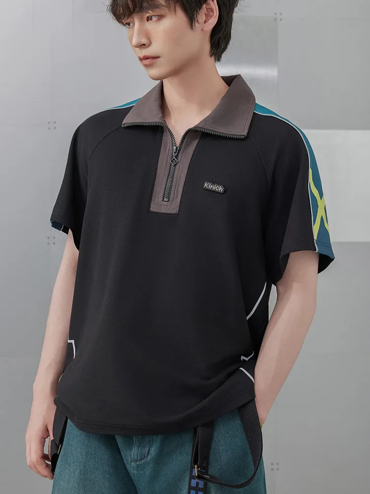 Genshin Impact Kinich Themed Impression Series Short Sleeve Polo Shirt front model view