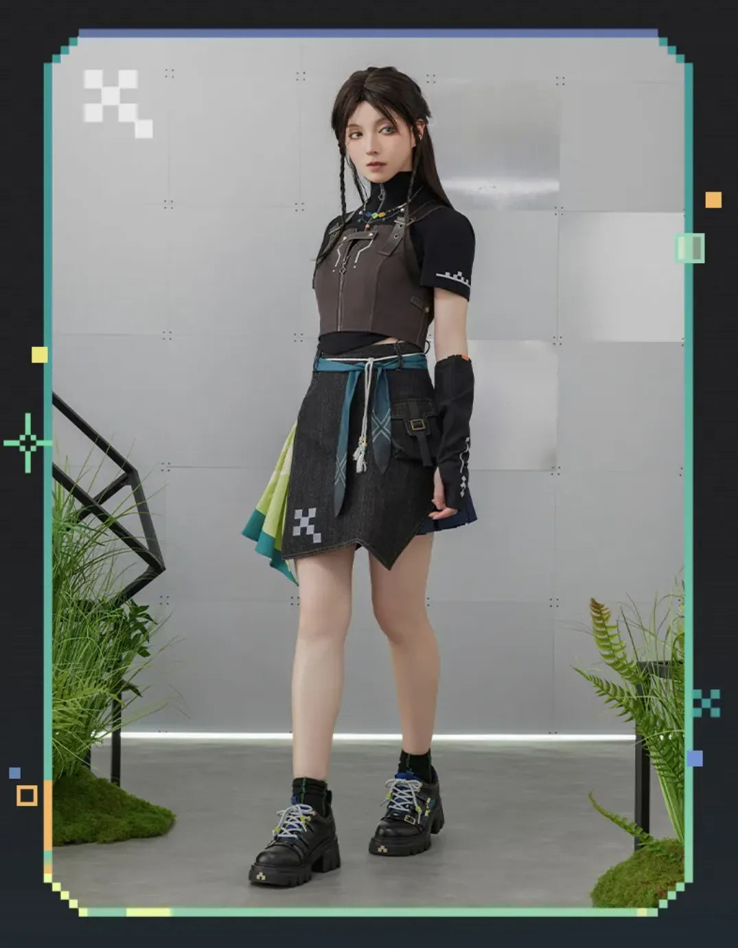 Kinich themed skirt model size reference