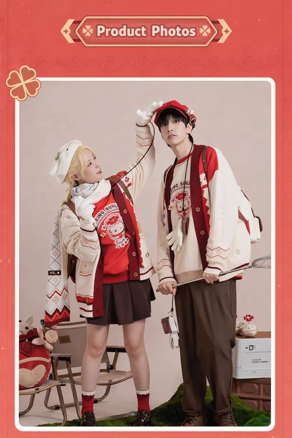 Genshin Impact Klee cap outfit styling with full set accessories