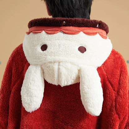 Genshin Impact Klee plush robe hood detail with bunny ears