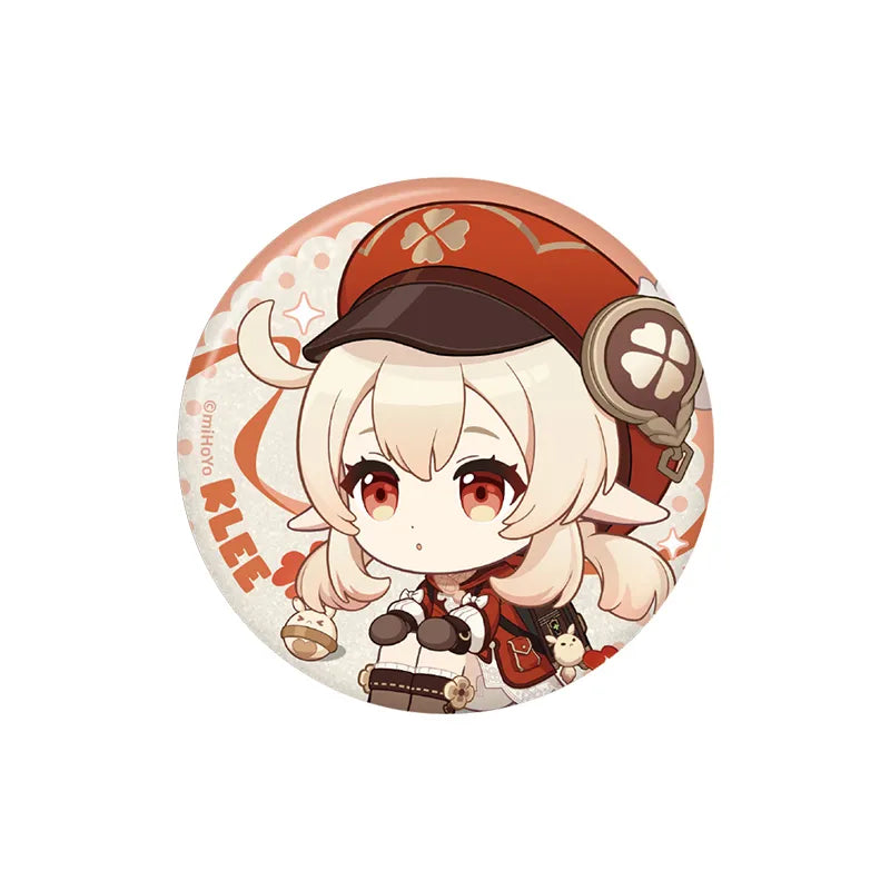 Genshin Impact Klee Stellar Recollection series character badge featuring cute chibi artwork and pastel details