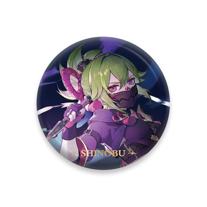 Genshin Impact Kuki Shinobu character badge anime collectible pin