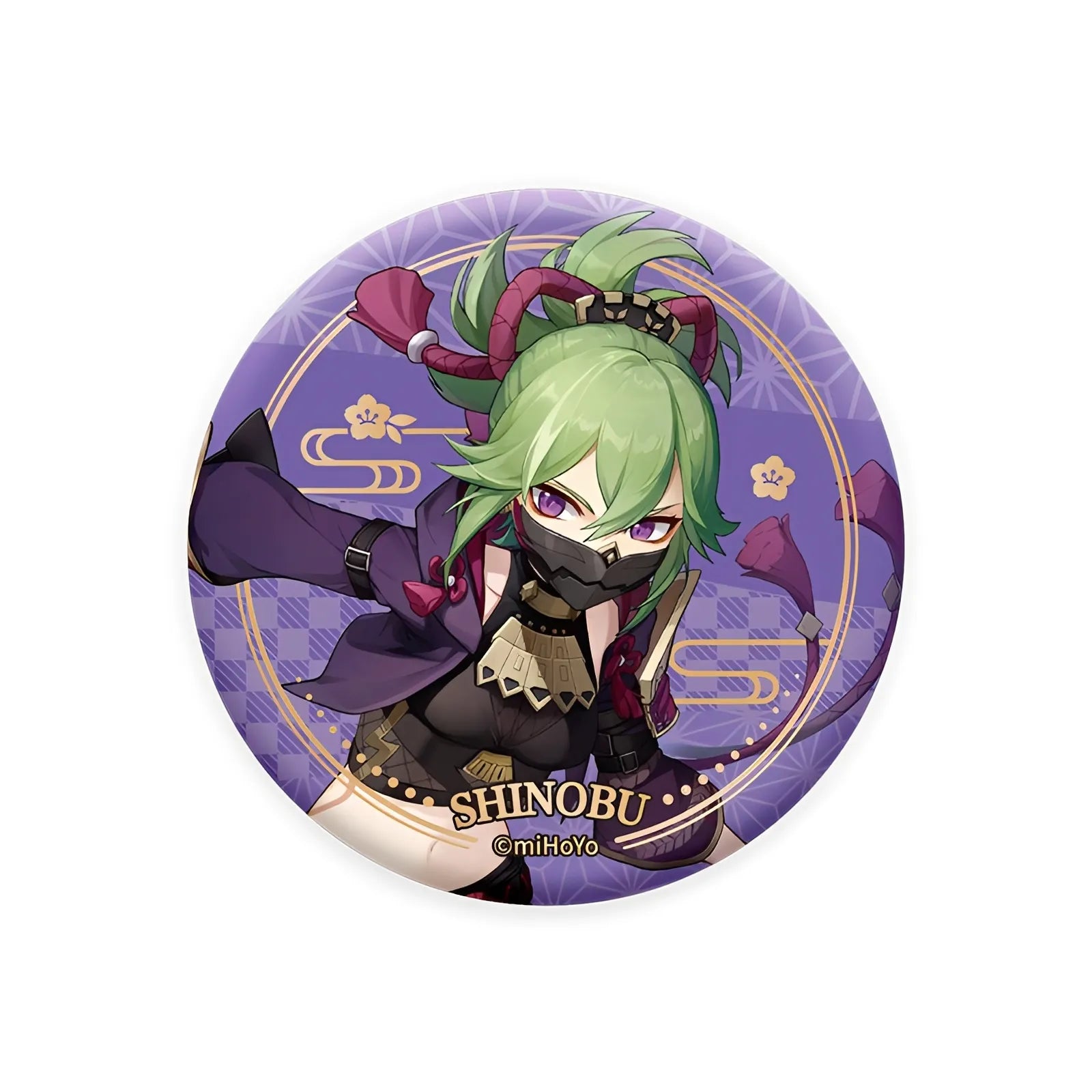 Genshin Impact Kuki Shinobu Inazuma character badge collectible anime pin