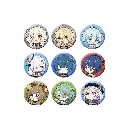 Genshin Impact Lantern Rite chibi character mini badge set A featuring Paimon Aether Lumine and more