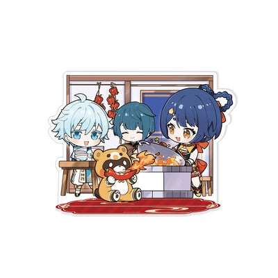 Genshin Impact Lantern Rite chibi acrylic standee New Year's Eve design festive scene