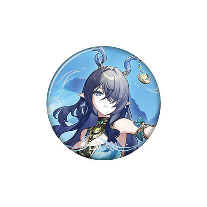 Genshin Impact Lauma B version character badge with holographic finish and themed artwork