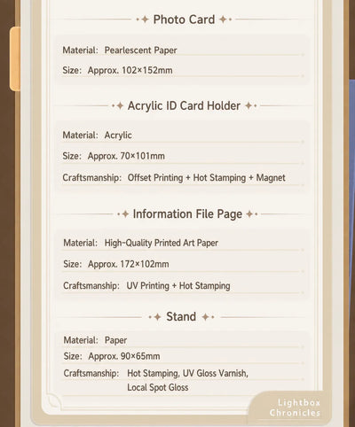 Lightbox Chronicles Series Archive File Set Product Information