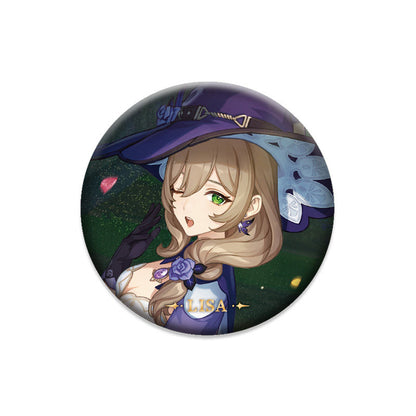 Genshin Impact Lisa character badge anime collectible pin