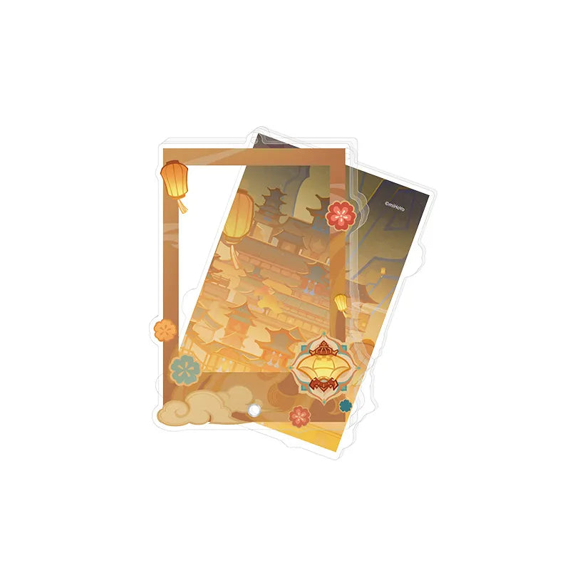 Genshin Impact Liyue Acrylic Display Frame with themed regional design