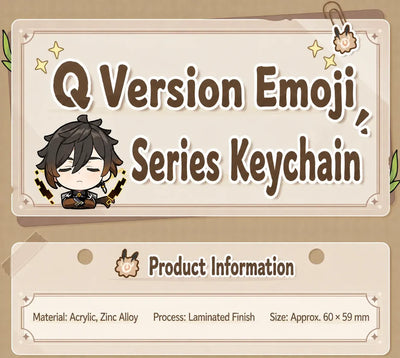 Genshin Impact acrylic keychain chibi expression design detail Liyue Harbor series