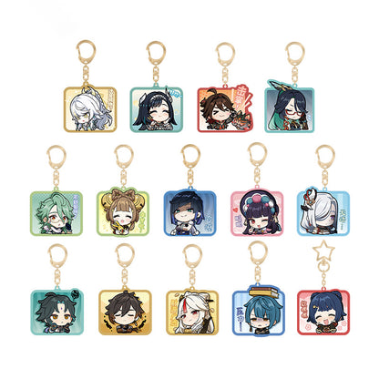 Genshin Impact Liyue Harbor chibi expression acrylic keychain full character collection