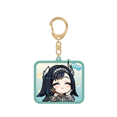 Genshin Impact Lan Yan chibi expression acrylic keychain Liyue Harbor series