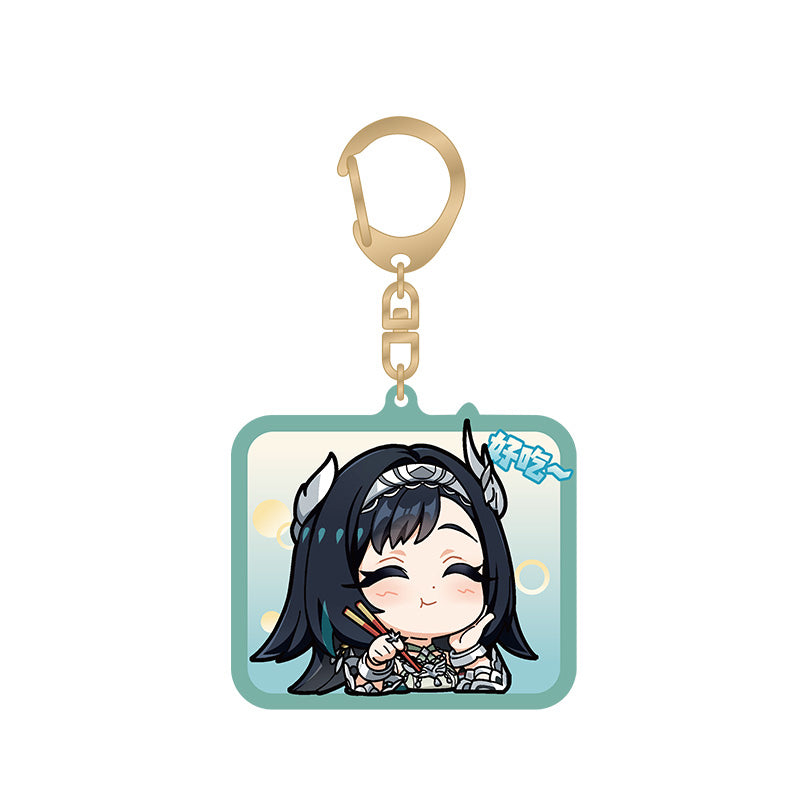 Genshin Impact Lan Yan chibi expression acrylic keychain Liyue Harbor series