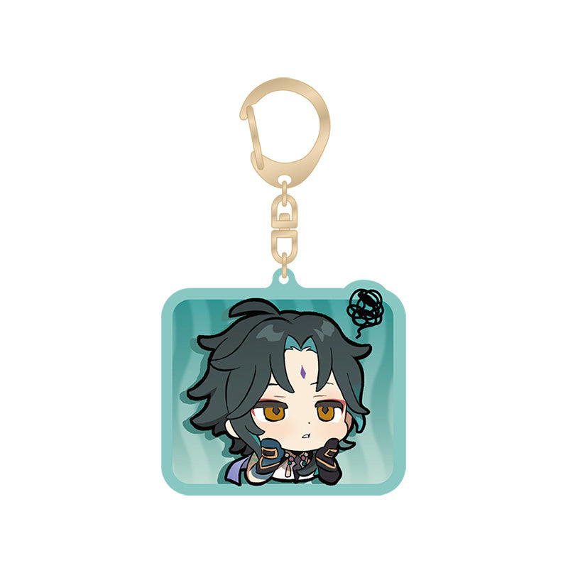 Genshin Impact Xiao chibi expression acrylic keychain Liyue Harbor series