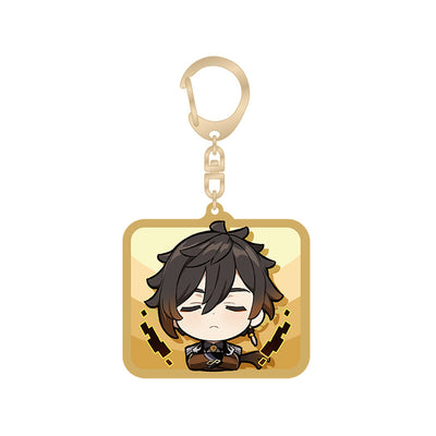 Genshin Impact Zhongli chibi expression acrylic keychain Liyue Harbor series