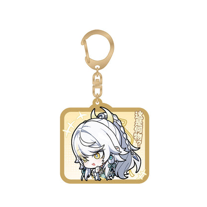 Genshin Impact Zibai chibi expression acrylic keychain Liyue Harbor series