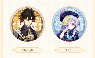 Genshin Impact Liyue Harbor Series Baizhu Yaoyao and Yelan Character Badges
