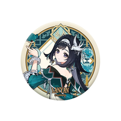Genshin Impact Liyue Harbor Series character badge featuring Lan Yan collectible anime pin