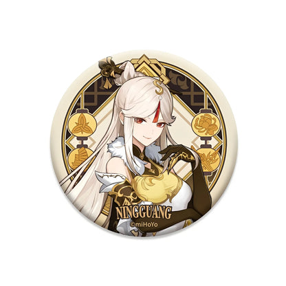 Genshin Impact Liyue Harbor Series character badge featuring Ningguang collectible anime pin