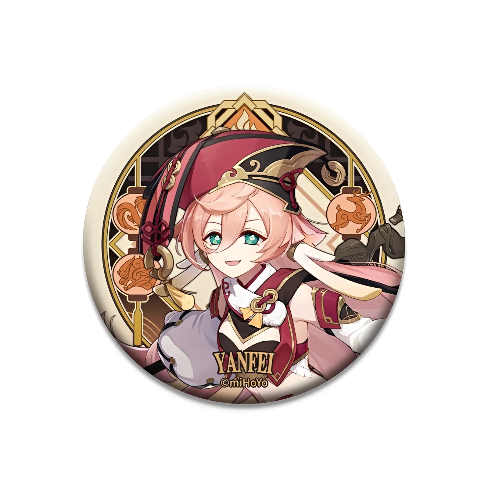 Genshin Impact Liyue Harbor Series character badge featuring Yanfei collectible anime pin