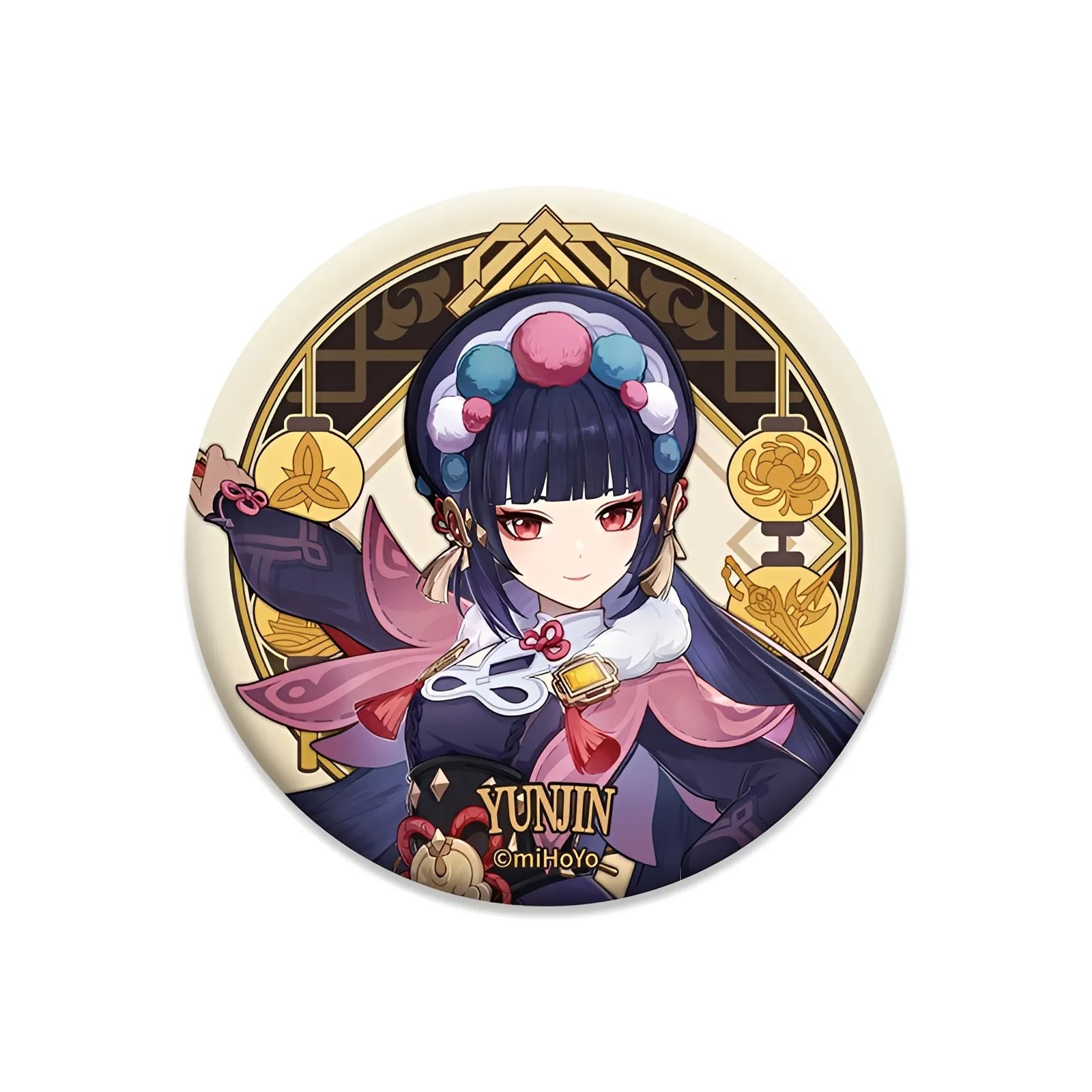 Genshin Impact Liyue Harbor Series character badge featuring Yun Jin collectible anime pin