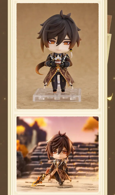Close-up details of Zhongli Liyue Harbor Series Nendoroid Figure