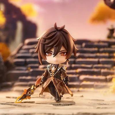 Genshin Impact Liyue Harbor Series Zhongli Nendoroid Figure full front display