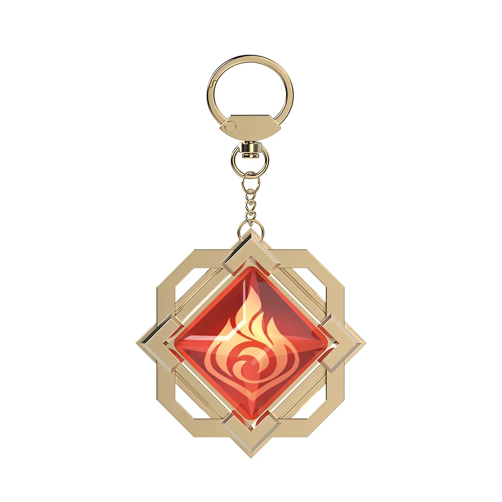 Genshin Impact Liyue Pyro vision keychain fire element accessory