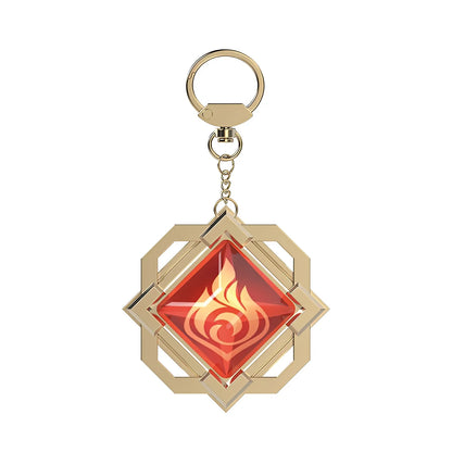 Genshin Impact Liyue Pyro vision keychain fire element accessory