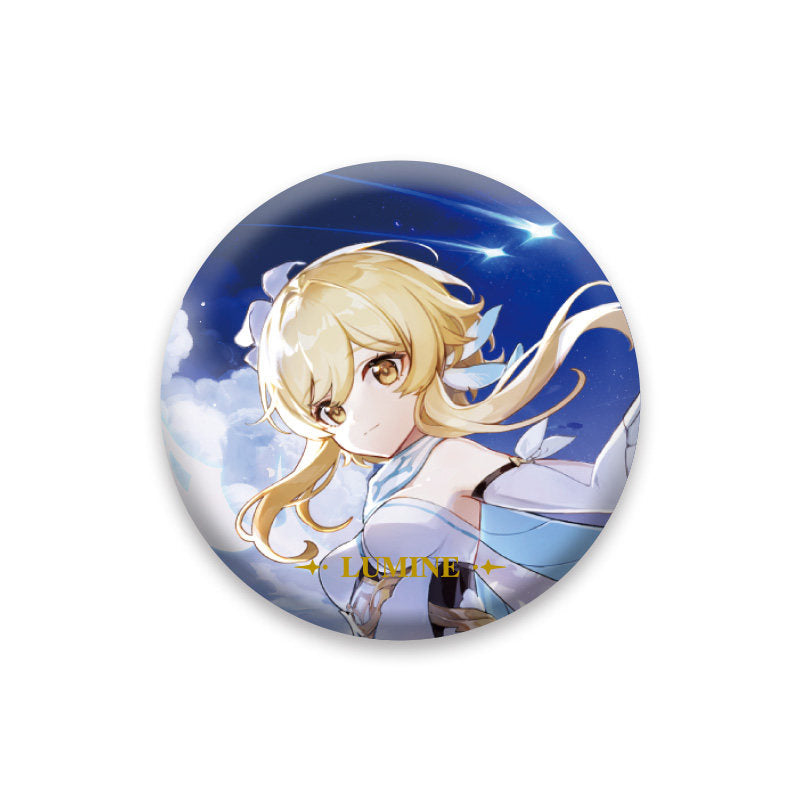 Genshin Impact Lumine character badge anime collectible pin