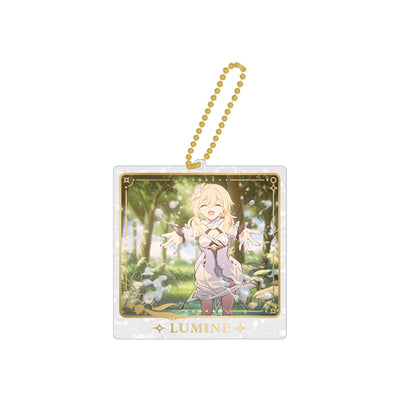 Genshin Impact Lumine dual-display acrylic charm featuring The Untraveled Path Series artwork