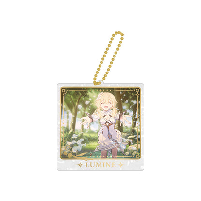 Genshin Impact Lumine dual-display acrylic charm featuring The Untraveled Path Series artwork