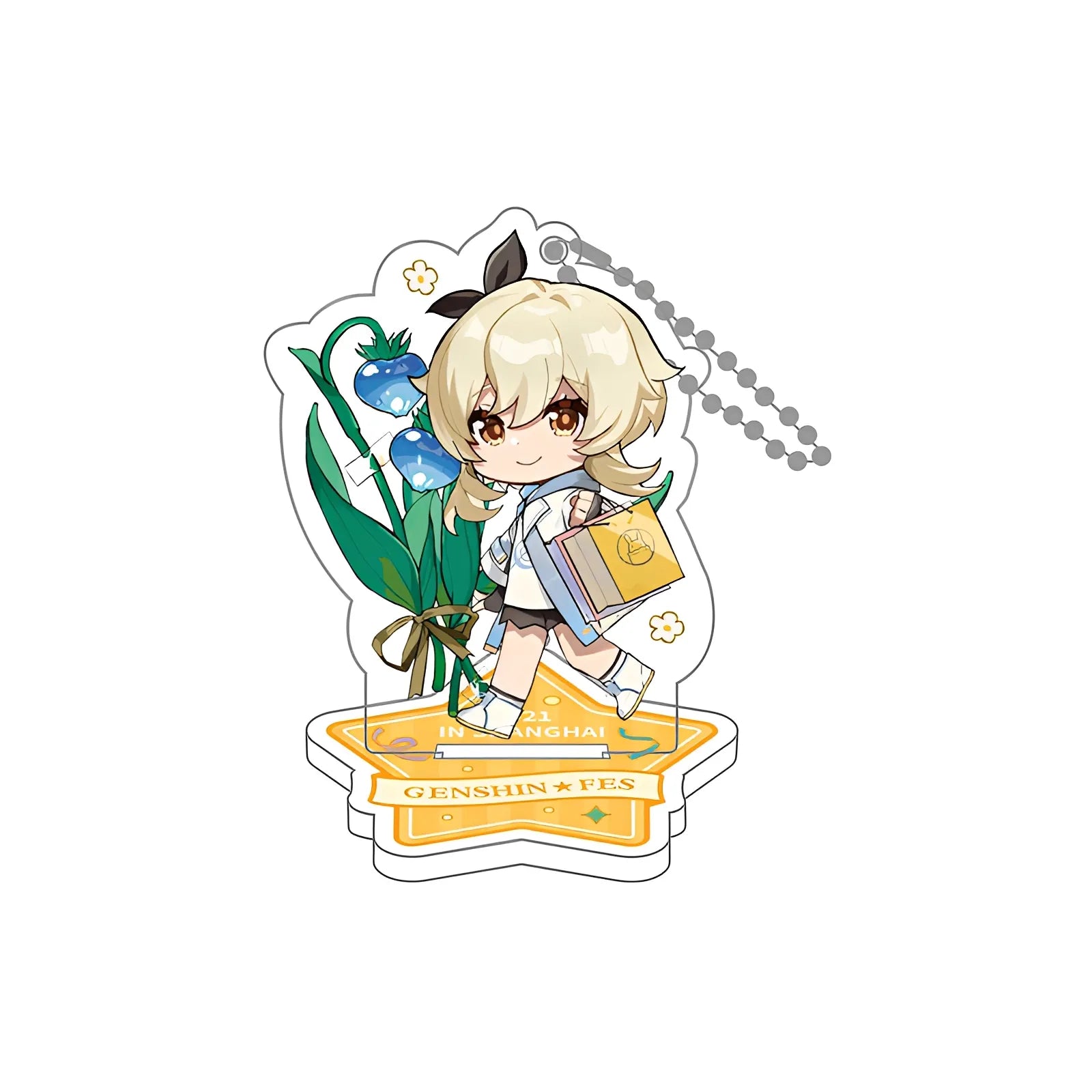 Genshin Impact Lumine acrylic stand keychain new year convergence chibi style collectible