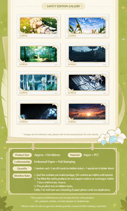 Genshin Impact Lumine paper photo card gallery from The Untraveled Path Series