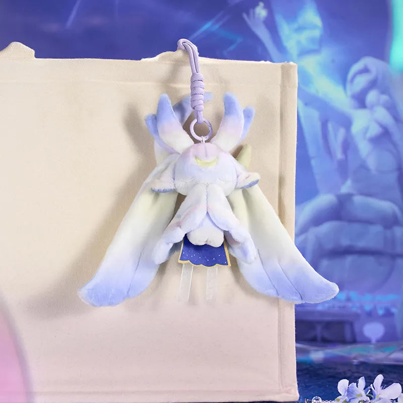 Genshin Impact Luonnotar plush keychain with crescent moon and wing details