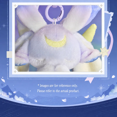 Close-up of Luonnotar plush keychain embroidery and soft fabric details