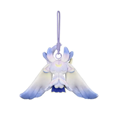 Genshin Impact Luonnotar plush keychain front and back view on white background