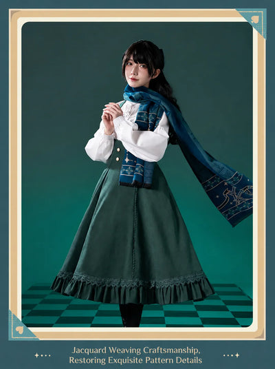 Lynette Magic Show Series scarf styled with a character-themed outfit