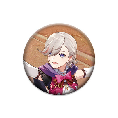 Genshin Impact Lyney character badge anime collectible pin