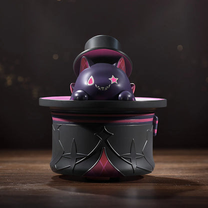 Genshin Impact Lyney top hat cat wind-up toy side view with tail detail