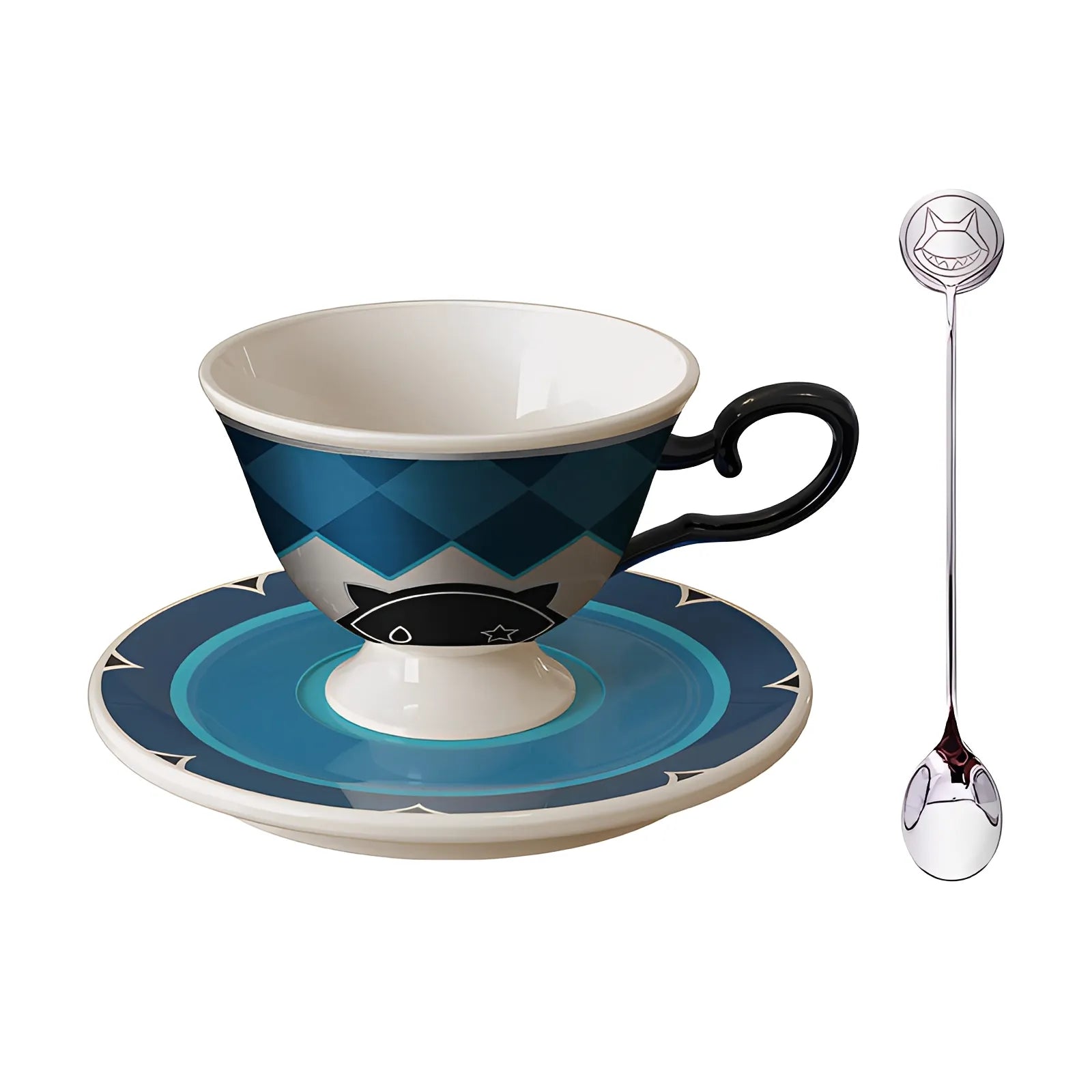Genshin Impact Lynette tea cup and saucer set Magic Show series product main image porcelain cup saucer and spoon set