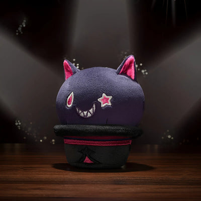 Genshin Impact Lyney cat hat plush keychain side view compact shape detail
