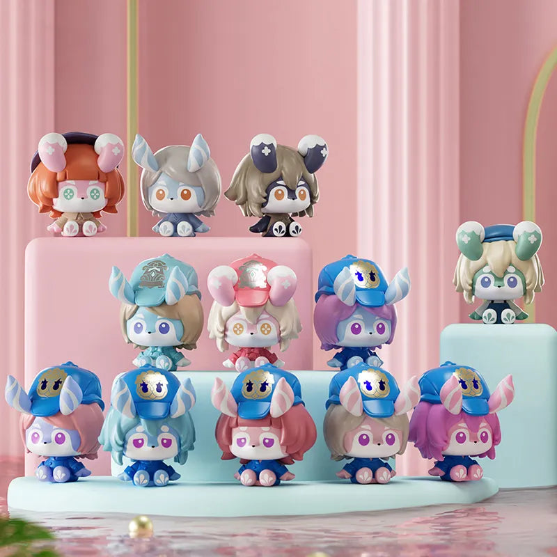 Genshin Impact Melusine Series mini blind bag figures with pastel Fontaine themed character collection