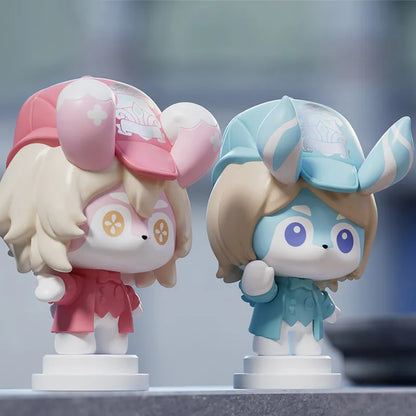 Close-up display of Genshin Impact Melusine Series mini blind bag collectible figures